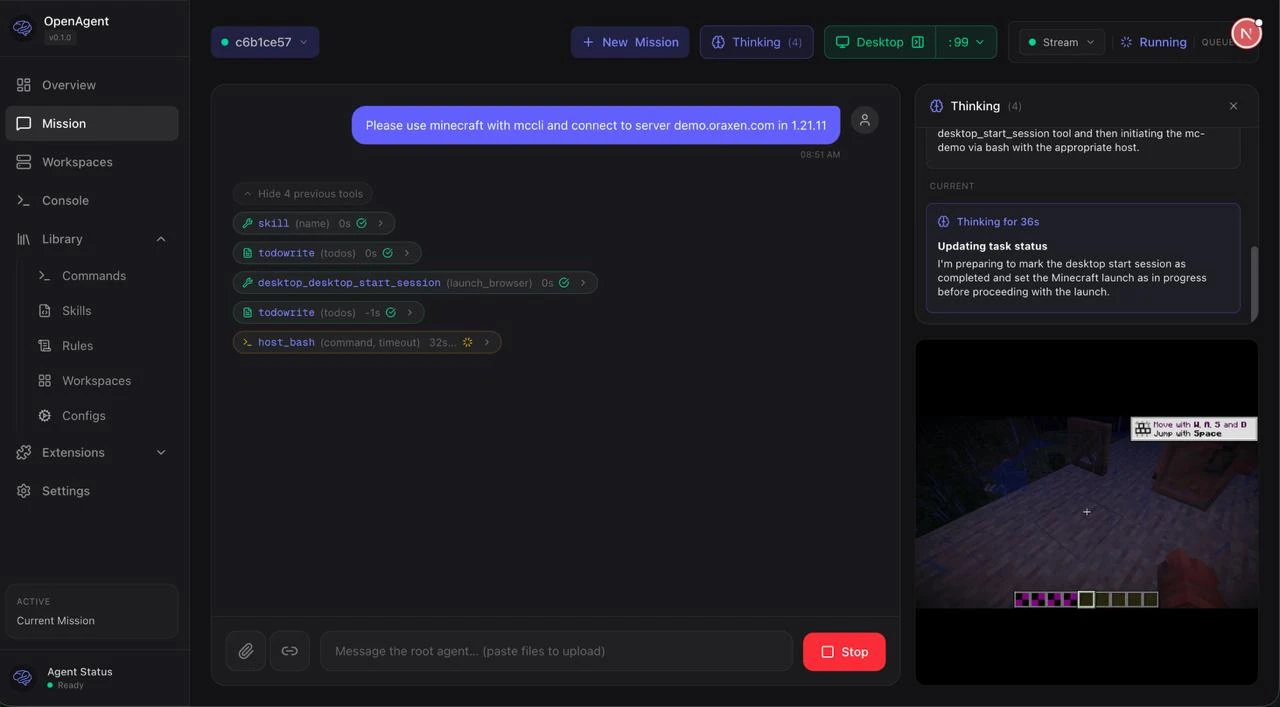 Open Agent Dashboard